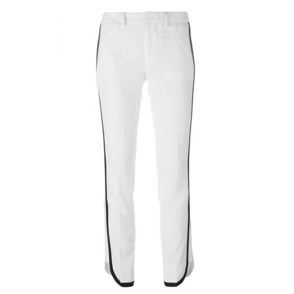 Each Other Paris Cream White Black Stripe Wool Trouser Pants
